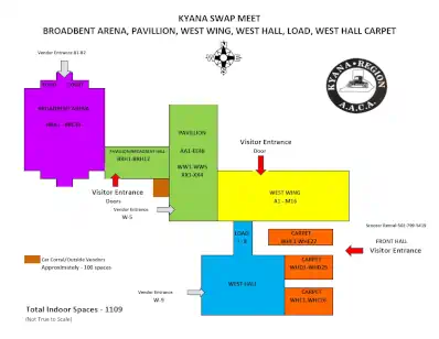 Vendor layout map of the KY Expo Center