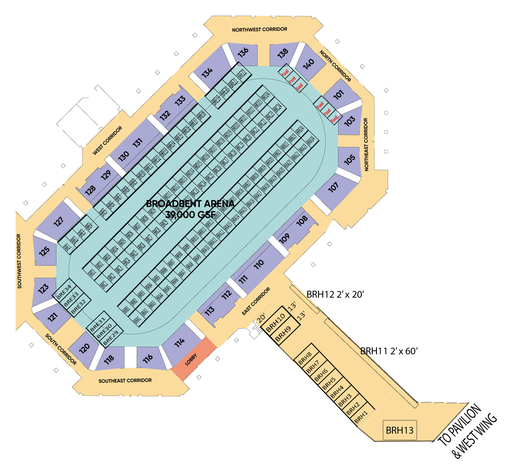 Kentucky Expo Center Broadbent Arena Map